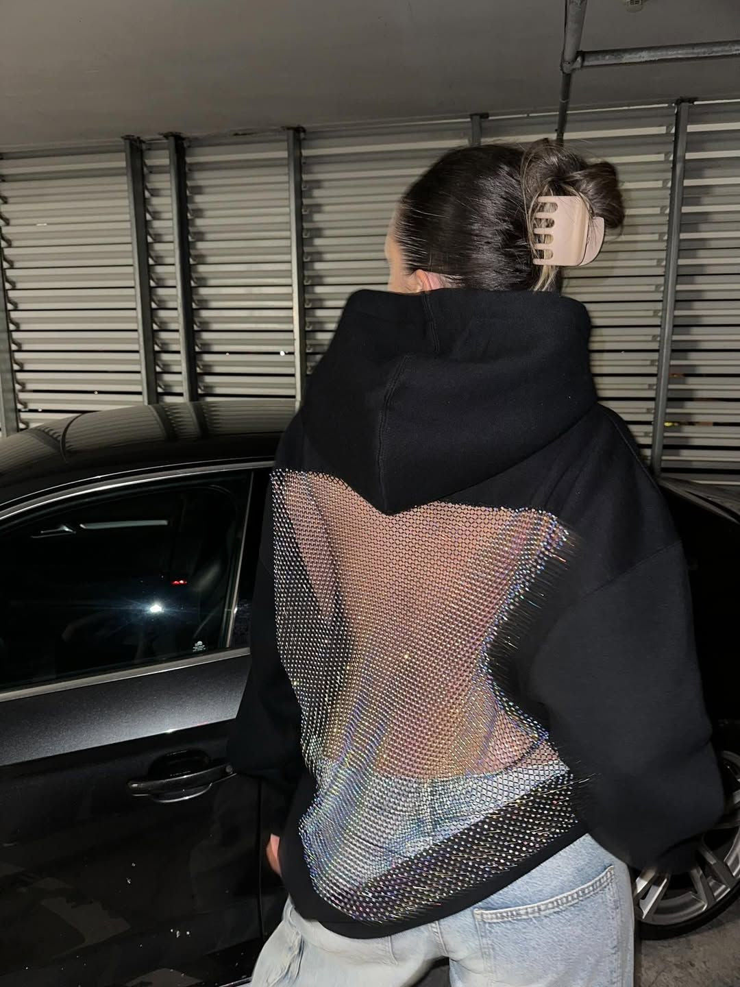 Crystal-Mesh Hoodie